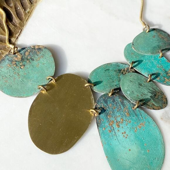 NEW Anthropologie x Sibilia Beach Stones Bib Necklace - Picture 9 of 13